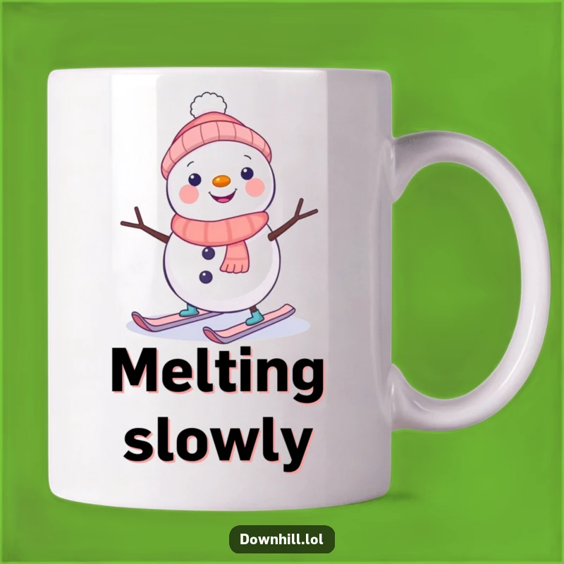 Funny Snowman Skier Mug - Hilarious Wobbling Character Gift for Winter Fun