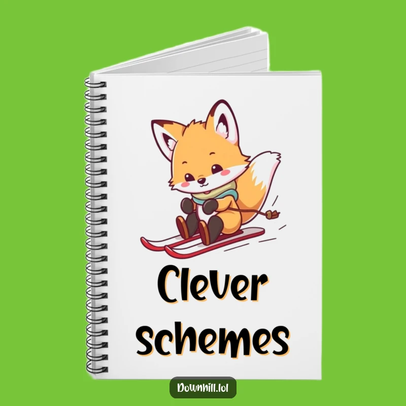 Funny Fox Skier Notebook - Jot Down Ideas with Playful Spirit