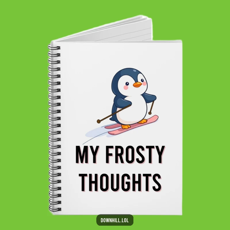 Funny Penguin Skier Notebook - Jot Down Ideas with Hilarious Winter Charm