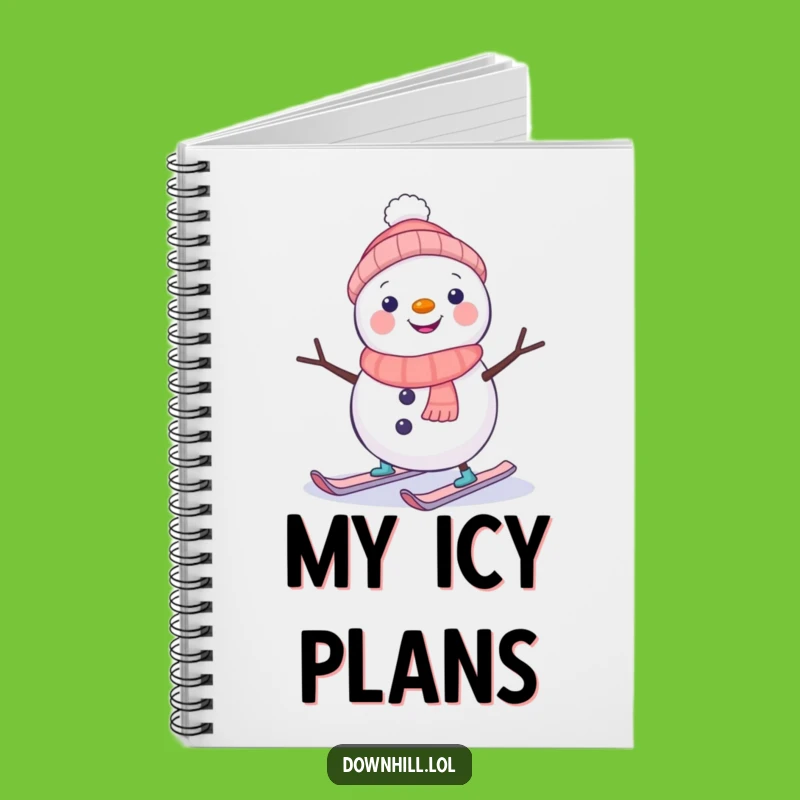 Funny Snowman Skier Notebook - Jot Down Ideas with Wobbling Humor